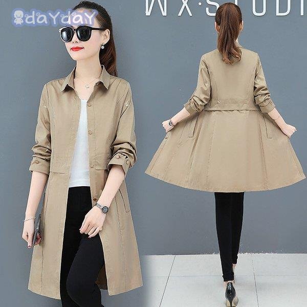 トレンチコート ジャケット レディース 40代 秋冬 長袖 スプリングコート カーキジャケット ライ