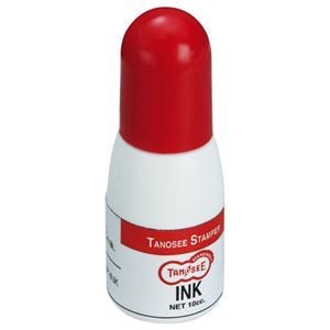 （まとめ） TANOSEE スタンパー 補充インク 10cc 赤 1個 [x15セット]