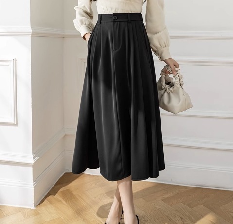 レディース スカート ボトムス ミモレ 7分丈 8分丈 Aライン ハイウエスト かわいい 大人可愛い きれいめ シンプル 上品 おしゃれ エレガント モダン フォーマル 都会的 きれい見せ カジュアル