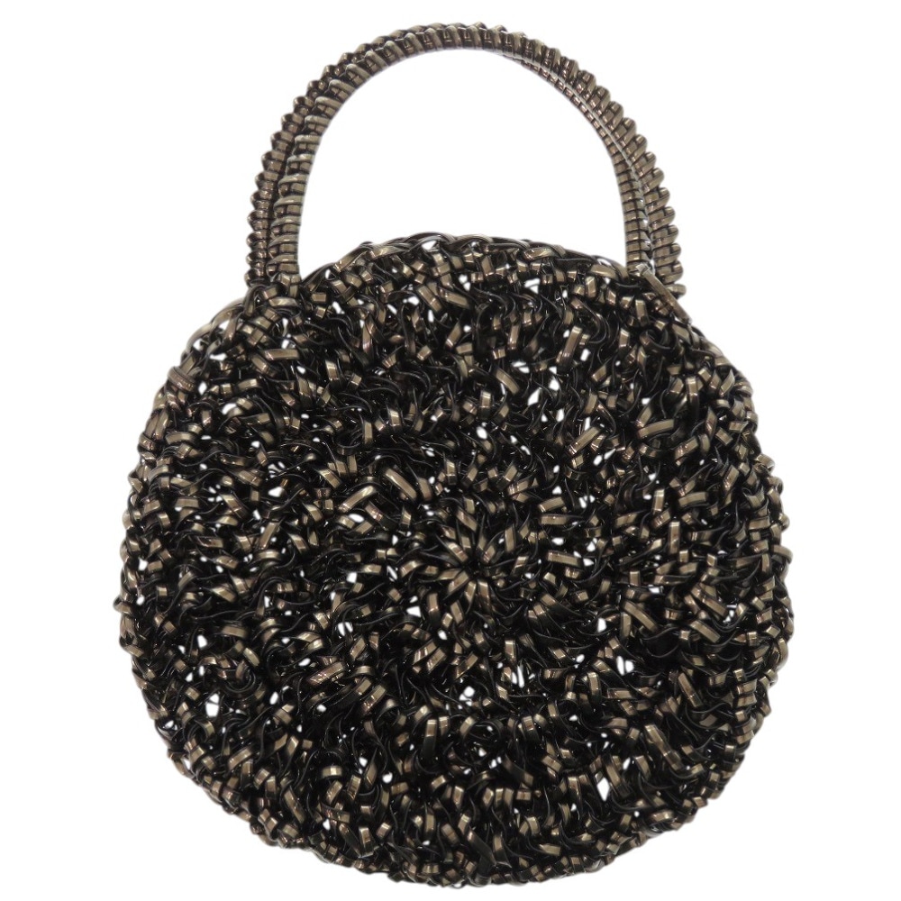 美品 ミニバッグ ハンドバッグ PVC ブラック 0511【中古】 レディース