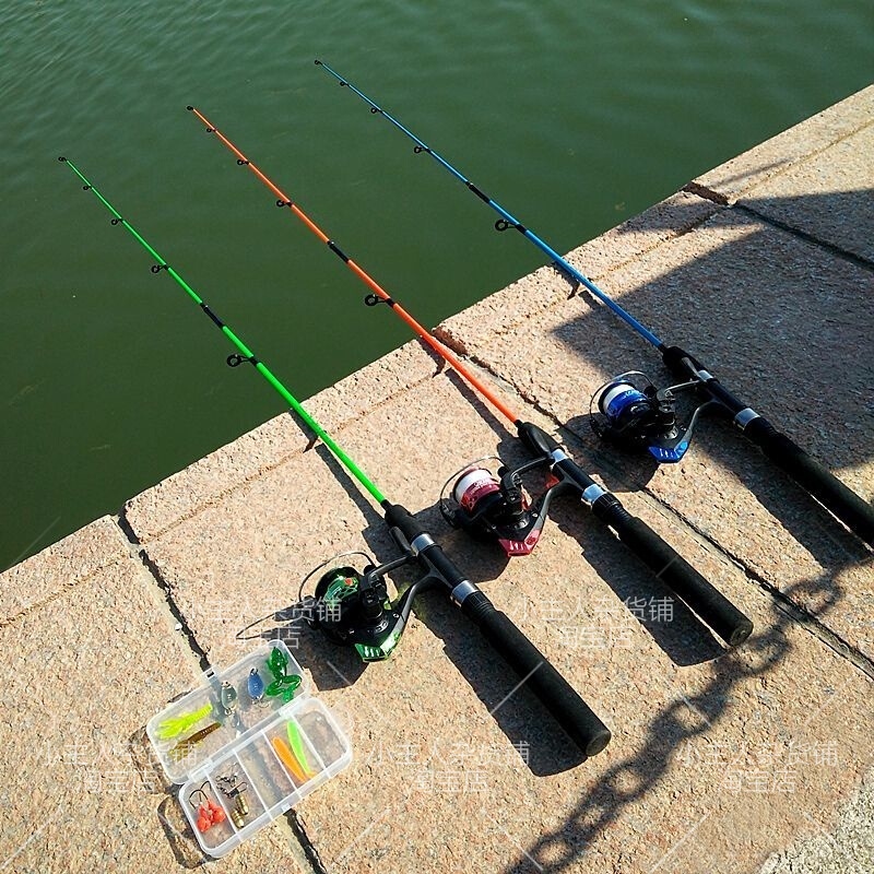 子供用の新しいショートセクション釣り竿初心者や子供向けの特別なルアー投げ竿ミニ海竿ストリームロッド