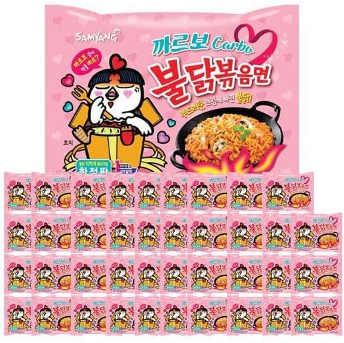 カルボブルダック炒め麺　1BOX　40個入　　　カルボブルブルダック炒め麺 プルタク炒め麺 プルダックポックンミョン/プルタク炒め麺/韓国 麺/カルボ ブルダック/カルボ プルダックポック