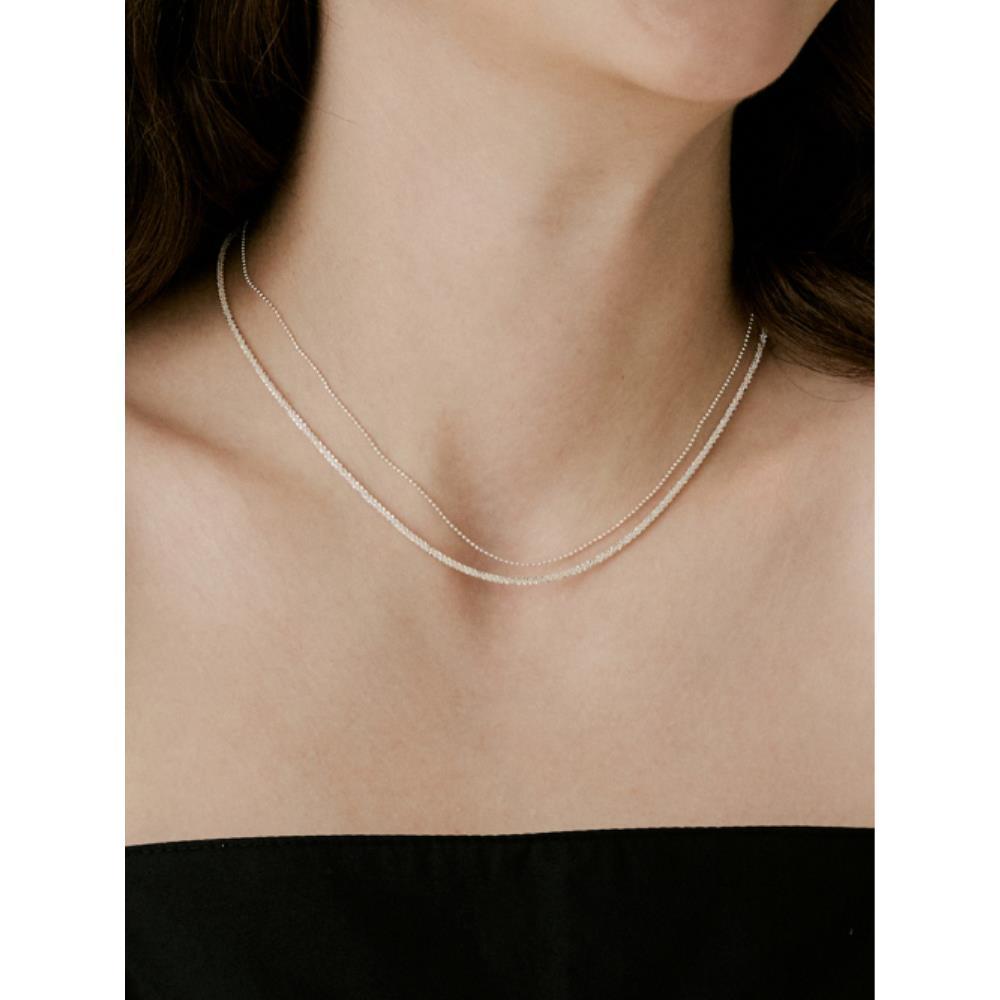 VINTAGE HOLLYWOOD 925 Silver Twinkle Layered NecklaceVH2