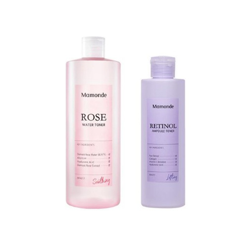 ローズ ウォーター トナー 500ml+レチノール アンプル トナー 250ml 韓国コスメ 化粧水 弾力 保湿 トナーおすすめ