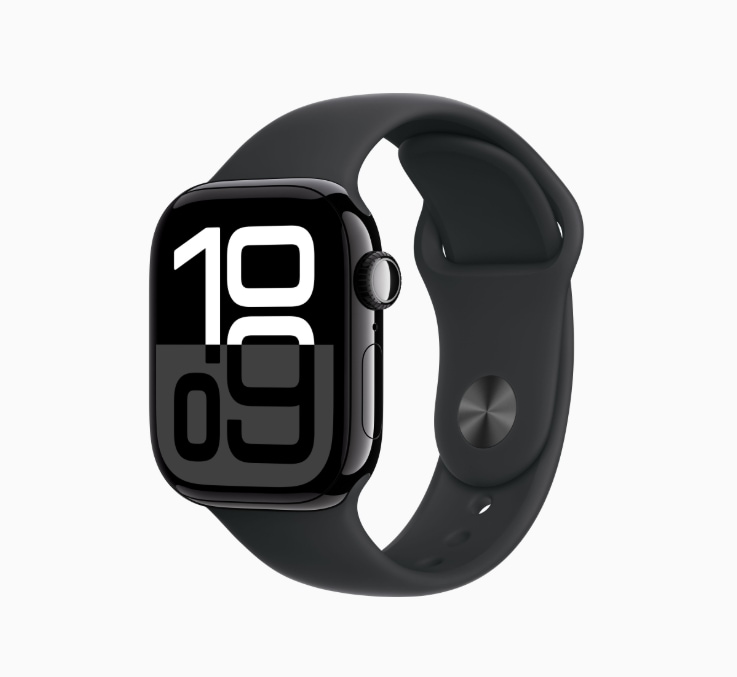 「新品」Apple Watch series 10 42mm ジェットブラックアルミニウムケース GPSモデル MWWX3J/A-MXLJ3FE/A(Size:S/M)