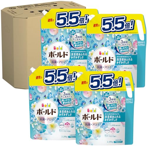 ボールド [大容量] 洗濯洗剤 液体 フレッシュフラワーサボン 詰め替え 2200g×4袋