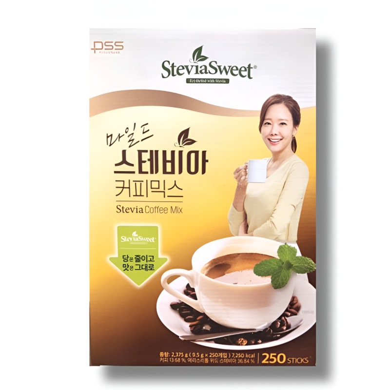 【韓国コストコ純正品/並行輸入品】スティビア使用 韓国コーヒーミックス 9.5g×250袋【低糖質・やさしい甘さ・大容量インスタント】