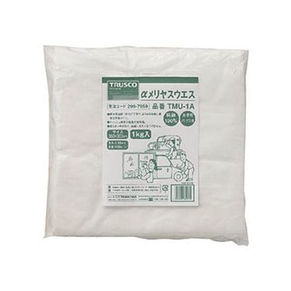 （まとめ）TRUSCO αメリヤスウエス 1kgTMU-1A 1袋[x3セット]