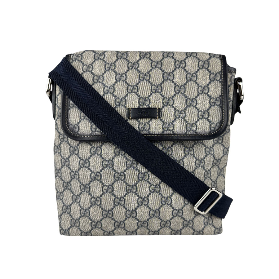 グッチ GUCCI 斜め掛けショルダーバッグ GGスプリームキャンバス/キャンバス ネイビー/ベージュ シルバー ユニセックス 223666 z4933