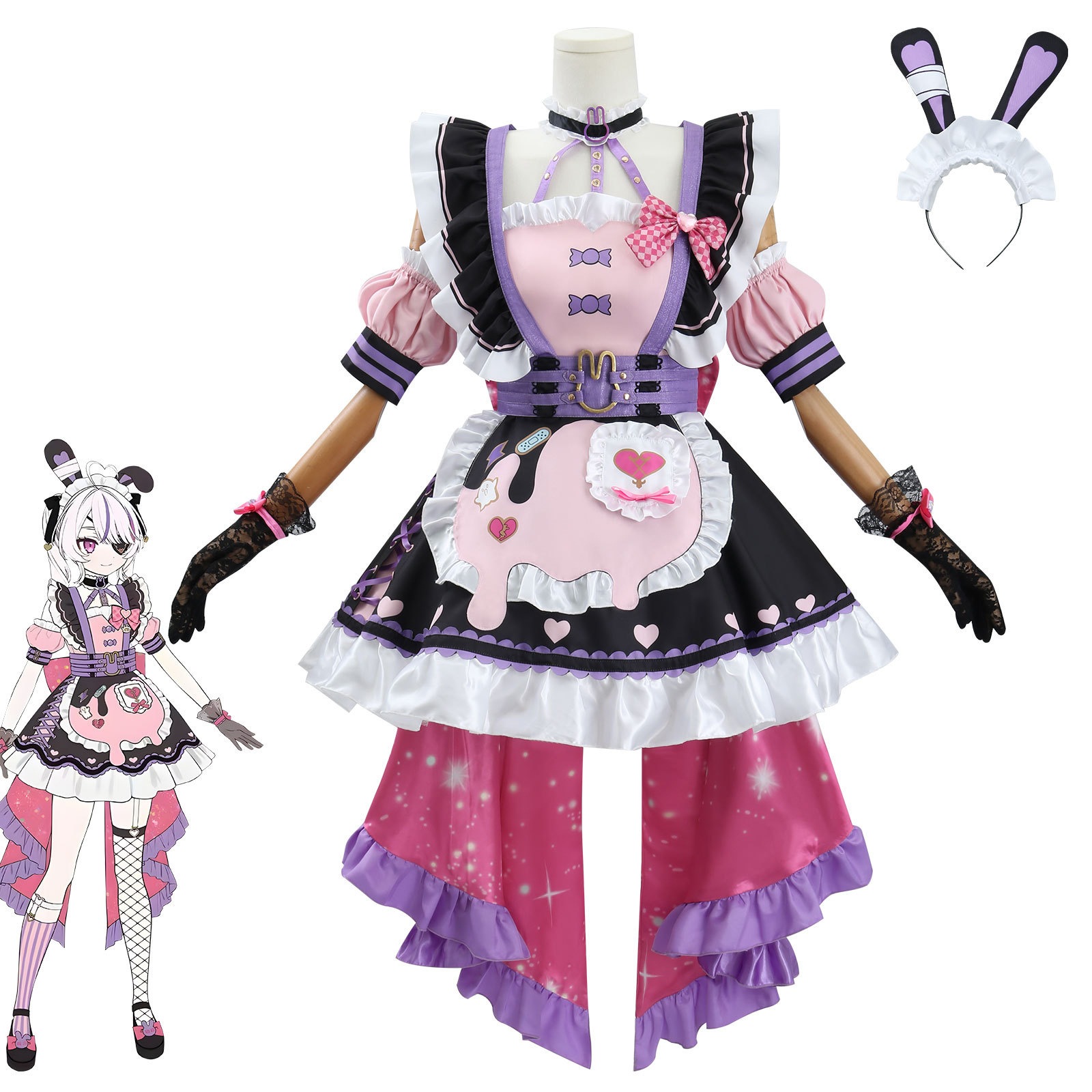 バーチャルYouTuber マリア マリオネット セット NIJISANJI EN第六期ILUNA / Maria Marionette / Marippets にじさんじ スカート コスプレ