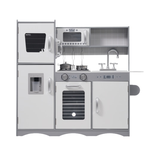 木製おままごとキッチン 冷蔵庫 コンロ 電子レンジ ライト・音付き ウォーターサーバー 電話 食洗機 調理器具・調味料 知育玩具 キッズ誕生日プレゼント