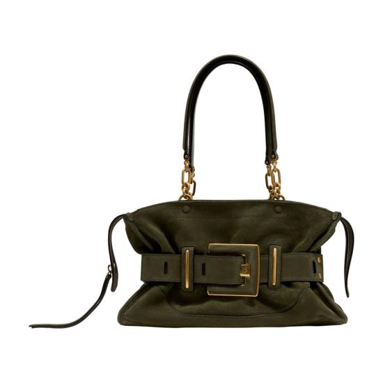 BALMAIN Women Messenger Bags GN0DB035LCAO 7AS green