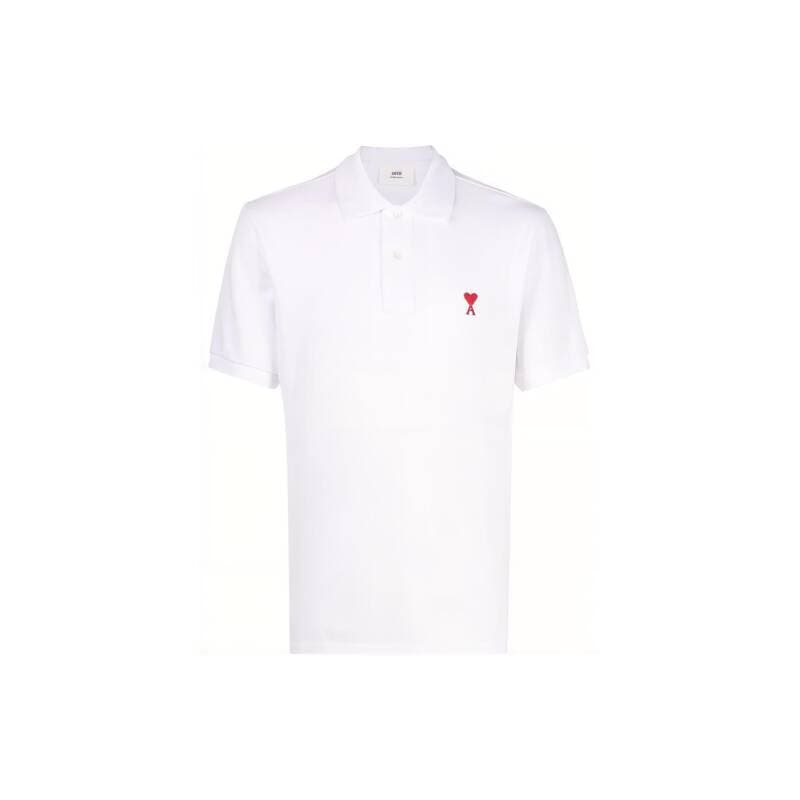 Ami BFUPL001 760 100 スモールハートロゴ ポロ ユニセックス半袖Tシャツ