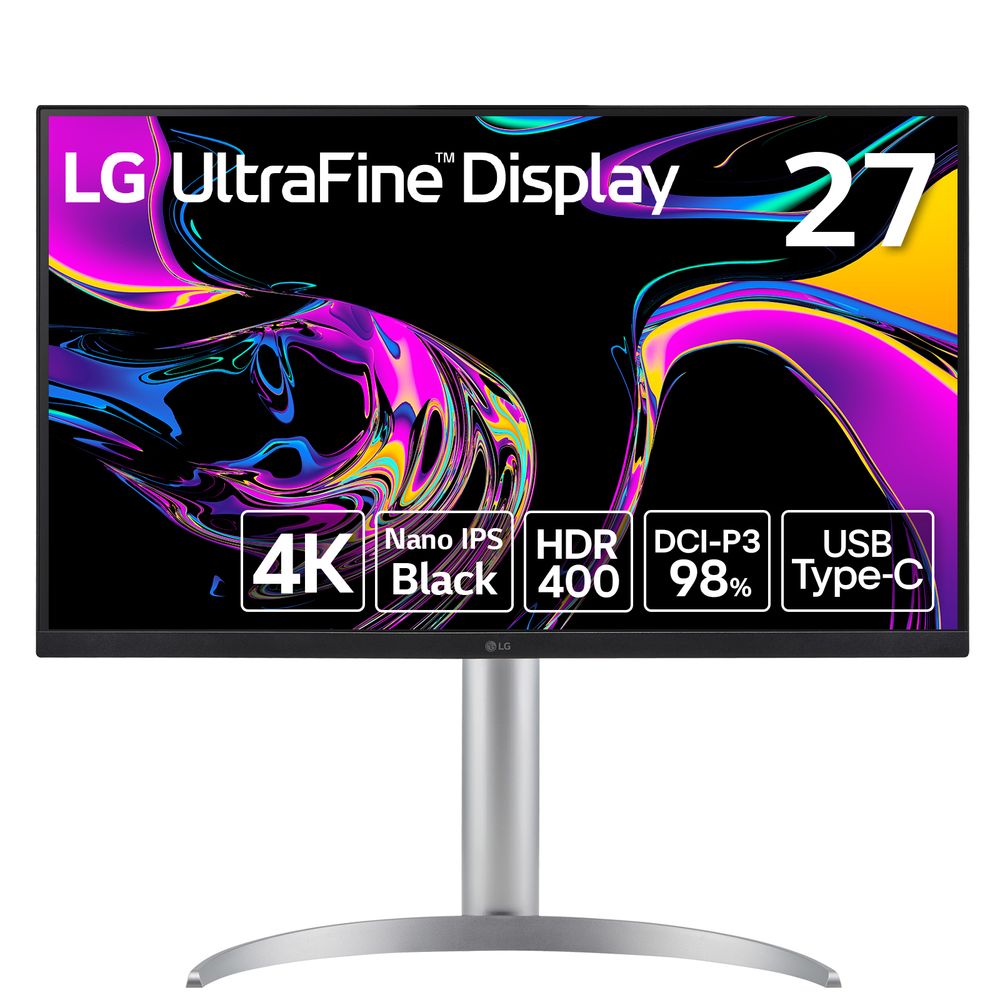 LG 4K液晶ディスプレイ(27型/IPS/4K UHD 3840×2160/60Hz/5ms/HDR400/HDMI2.0/DP1.4/USB Type-C/VESA/3年保証・無輝点保証)(ホワイ