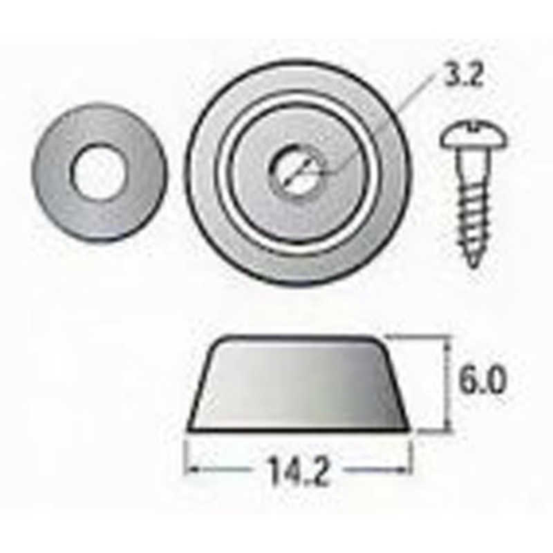 福井金属工芸　額縁用裏ゴム5分 グレー 500個入　NO.6324