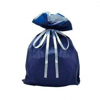 タカ印　巾着袋 ネイビー 450x560+120 50P　50-3660　50枚