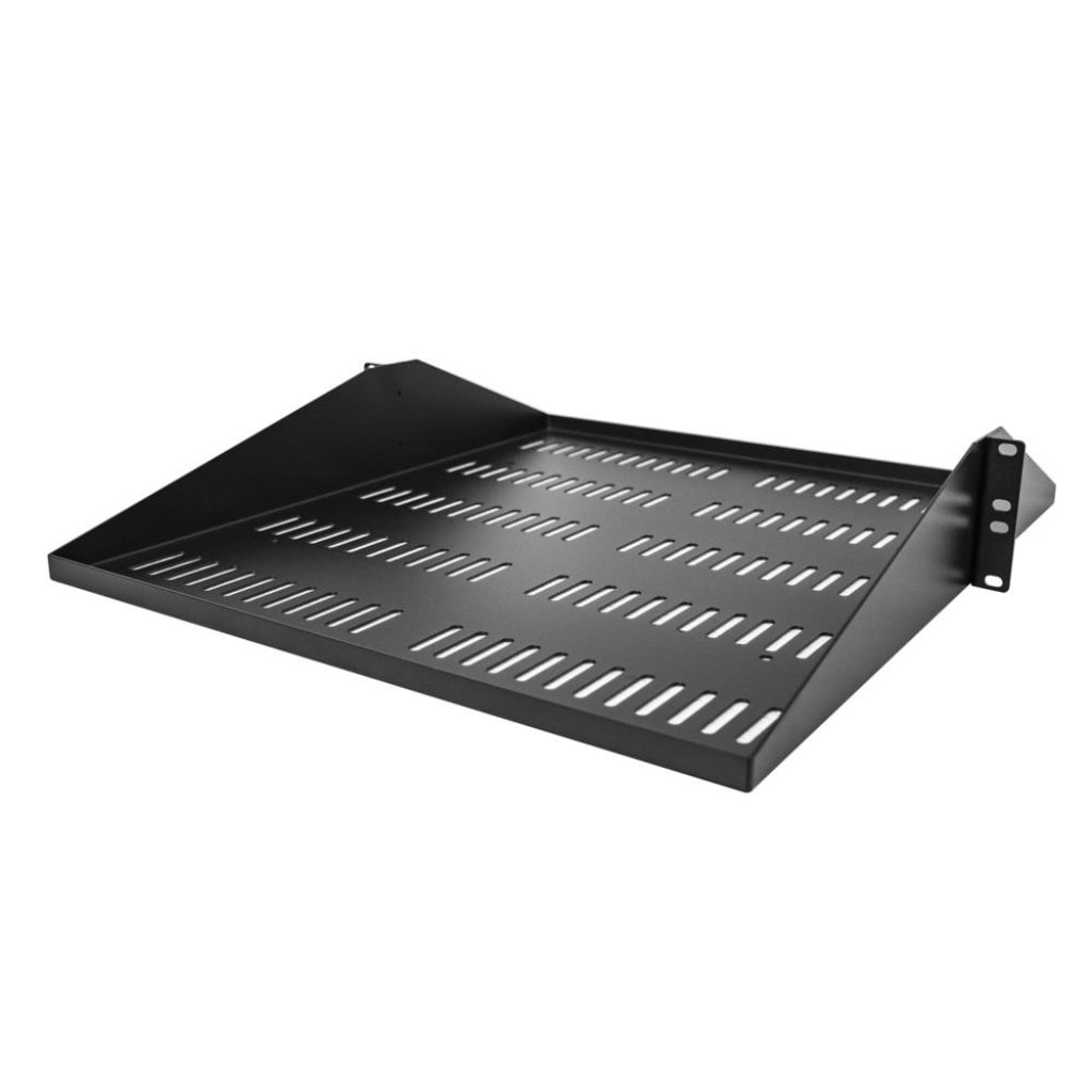 StarTech.com [SHELF-2U-20-CENTER-V] サーバーラック棚板/2U/センター固定型/放熱スリット付き/奥行き50.8cm/耐荷重91kg/19インチラック対応/高耐久設計