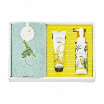 ミアミモザ ウォッシュタオル＆コスメセット グリーン MMC10451GR 4077-071