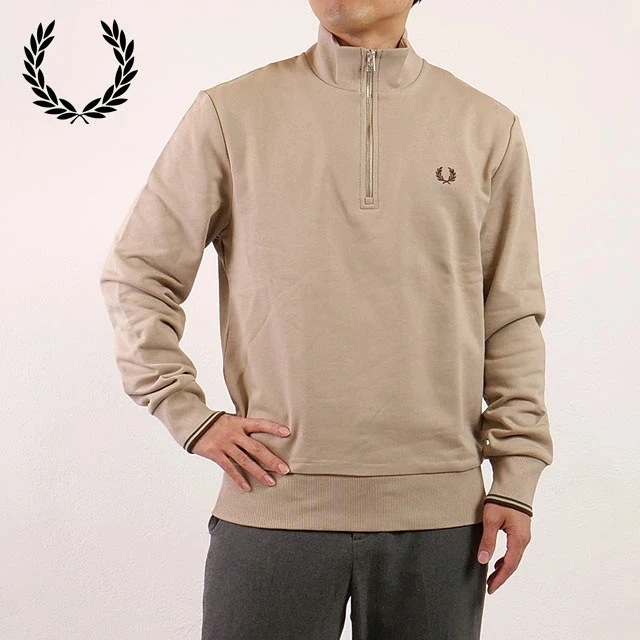 ハーフジップ スウェットシャツ [M3574-50A] メンズ トップス トレーナー プルオーバー WARM-OAT/COURT-GREEN/BURNT-TOBACCO 正規取扱店