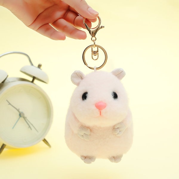Qoo10] 4色超可愛いキーホルダーハムスター動物ぬ