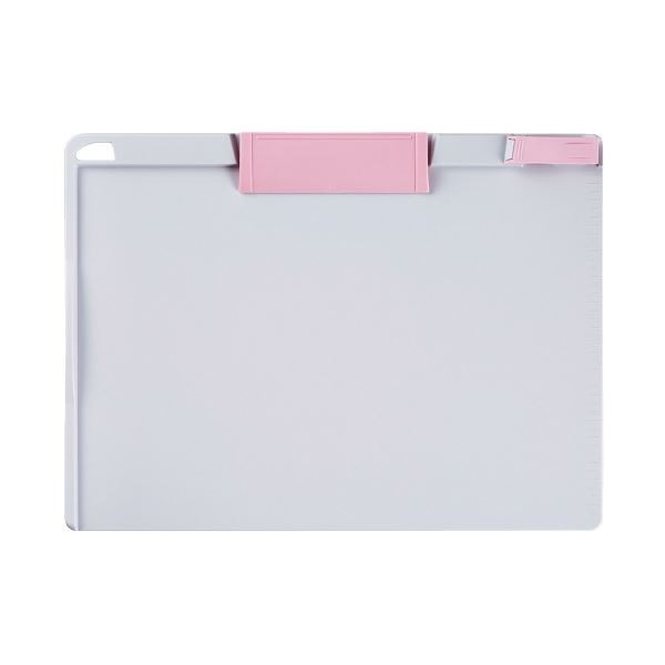 (まとめ) スマートバリュー クリップボード A4ヨコ ピンク D148J-5PK (×10セット)