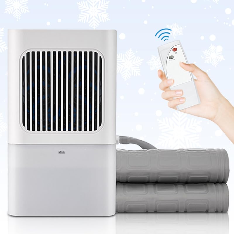 SEASAND 電気冷却マット 水冷マットレス ひんやりマットレス 3速風速調節可能 リモコン操作可能 注入式 柔軟 お肌に優しい 冷感敷きパッド 暑さ対策 Type-C充電 家庭用 寮用 (サイズ：