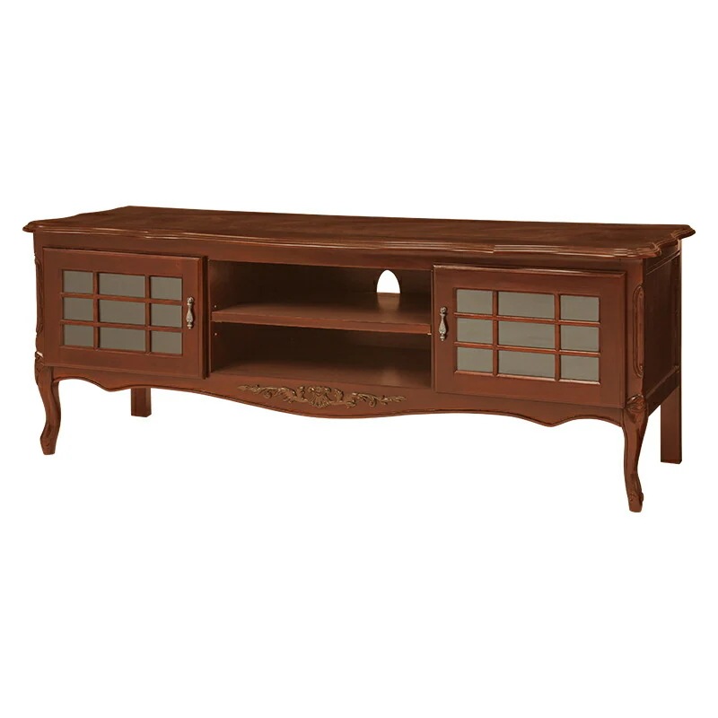 リビングボード　RTV-1465天然木マホガニー材を使用したエレガントリビングボード　手彫り仕上げの為1点1点の風合いが違います