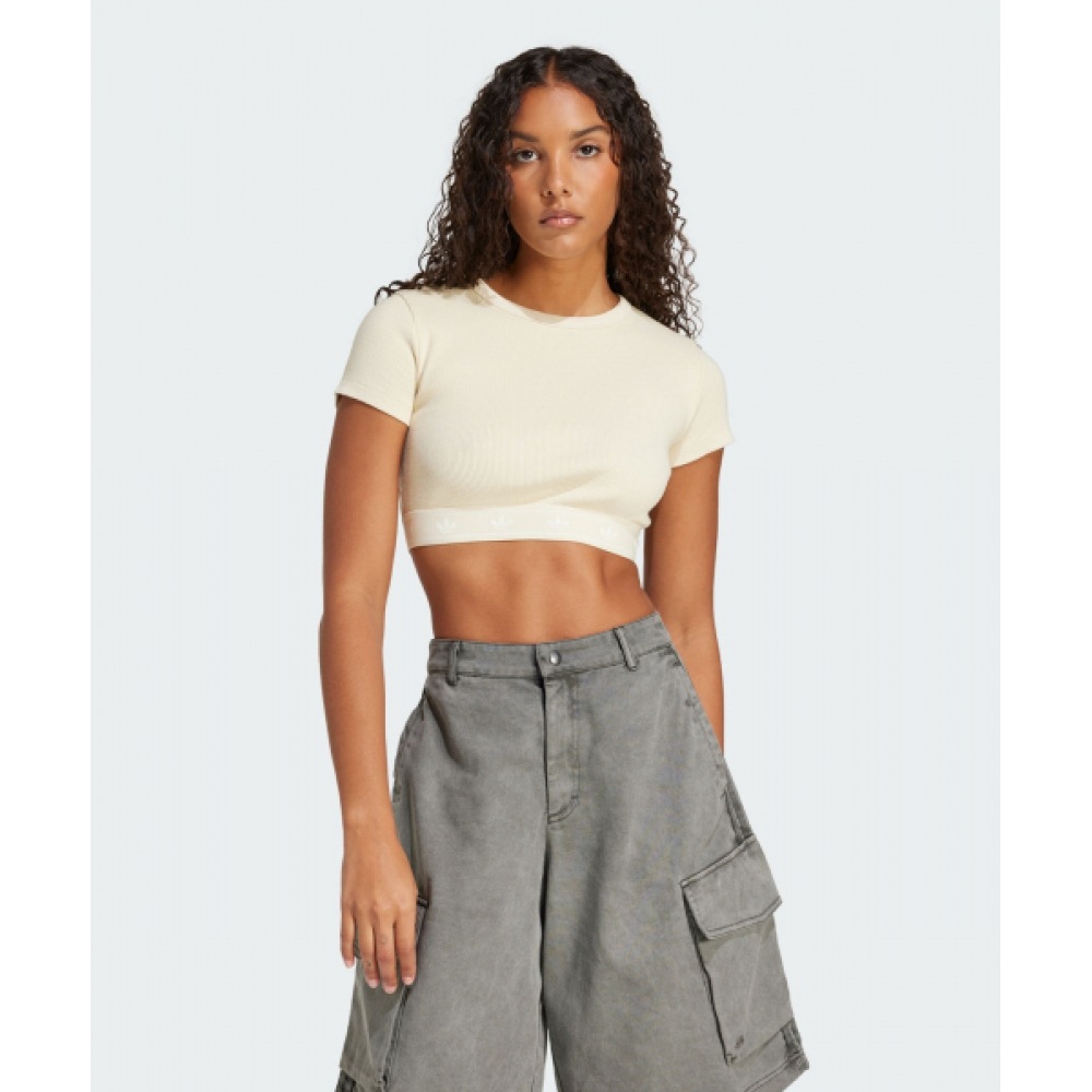 ADIDAS リブトップ 半袖 JD0040