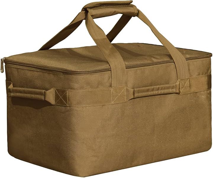 キャンプ 収納ボックス コンテナボックス 大型収納 トートバッグツールボックス アウトドア 大容量L 55x40x30カーキ( カーキ, L(55x40x30)) 5,282円