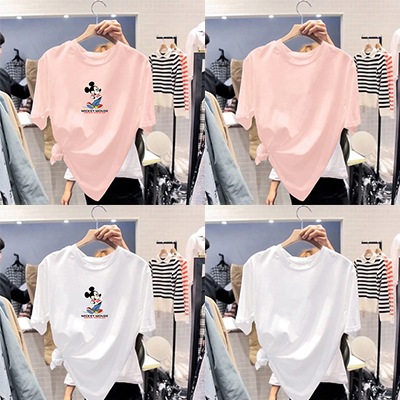 ディズニーtシャツ 夏服 Tシャツ 半袖 長袖 韓国ファッションレディトップス 大人気定番商品 大きいサイズ4