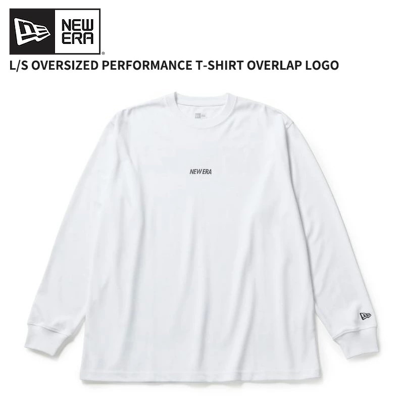 ニューエラ メンズ 長袖Tシャツ NEW ERA 長袖 オーバーサイズド パフォーマンス Tシャツ Overlap Logo ホワイト 14744565