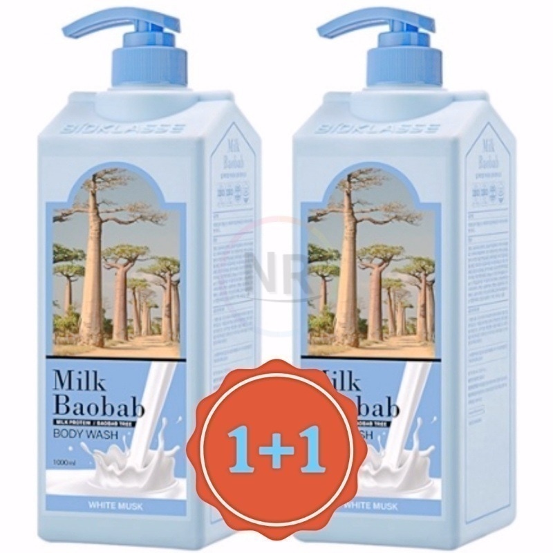 1+1 ボディウォッシュ ホワイトムスクの香り 1000ml 鎮静 弾力 保湿 栄養供給 5,463円
