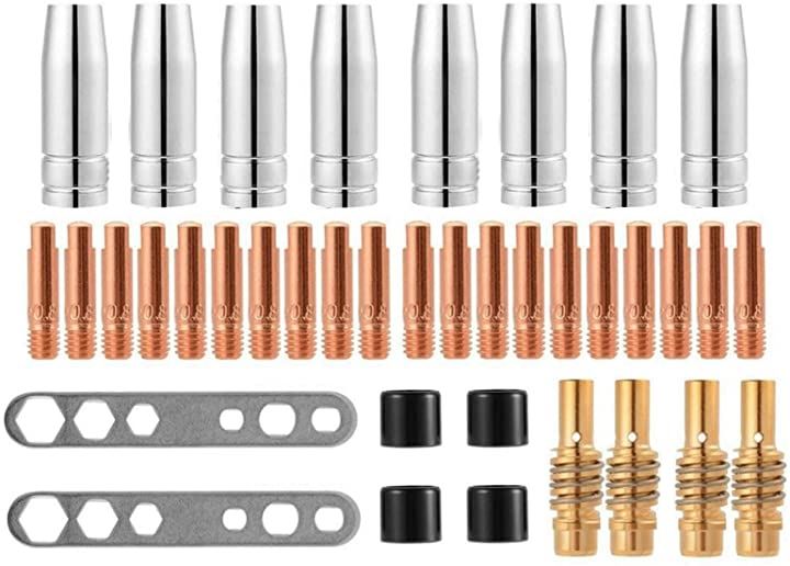 半自動 溶接機 消耗品 ノズル コンタクト チップ ホルダー MIG15AK MB15 MAG Co2溶接トーチ ガスノズル 0.8mm MIG100 MIG130 MIG160