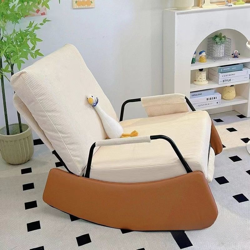 ロッキングチェアリクライナーバルコニーリビングルームレジャーシングルソファチェアは座って横になって横たわっている昼食椅子怠zyなソファチェア