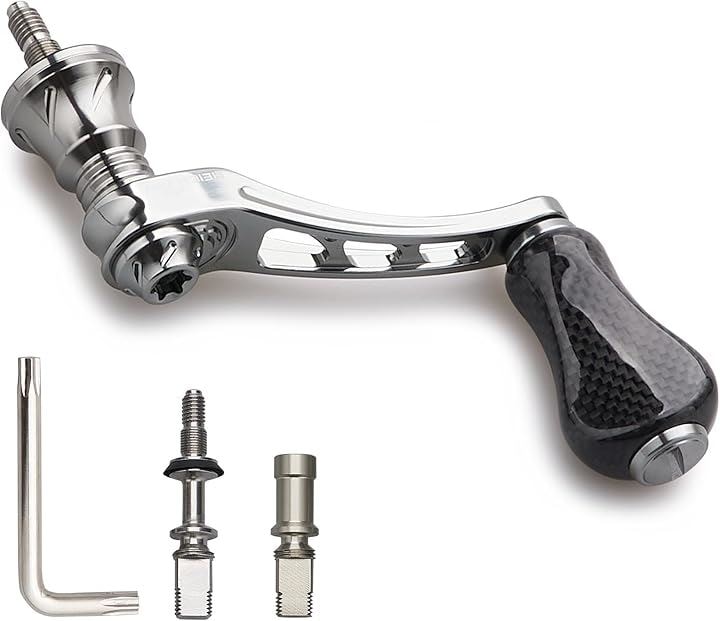 45-50mm可変 リール ハンドル アルミ ノブ 20mm カーボンノブ搭載 シマノ ダイワ 通用 スピニングリール Arch Series( カーボンノブ搭載 - ガンメタル) 7,180円