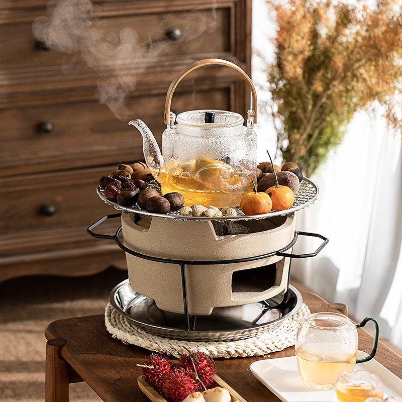フルティー沸騰家庭用屋内屋内フルセット冬のインターネットセレブセレブセレブアウトドアベーキングティーポットセットチャコールペストストーブ