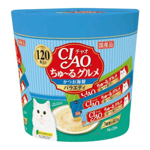チャオ ちゅ〜る グルメ かつお海鮮バラエティ 14gx120本