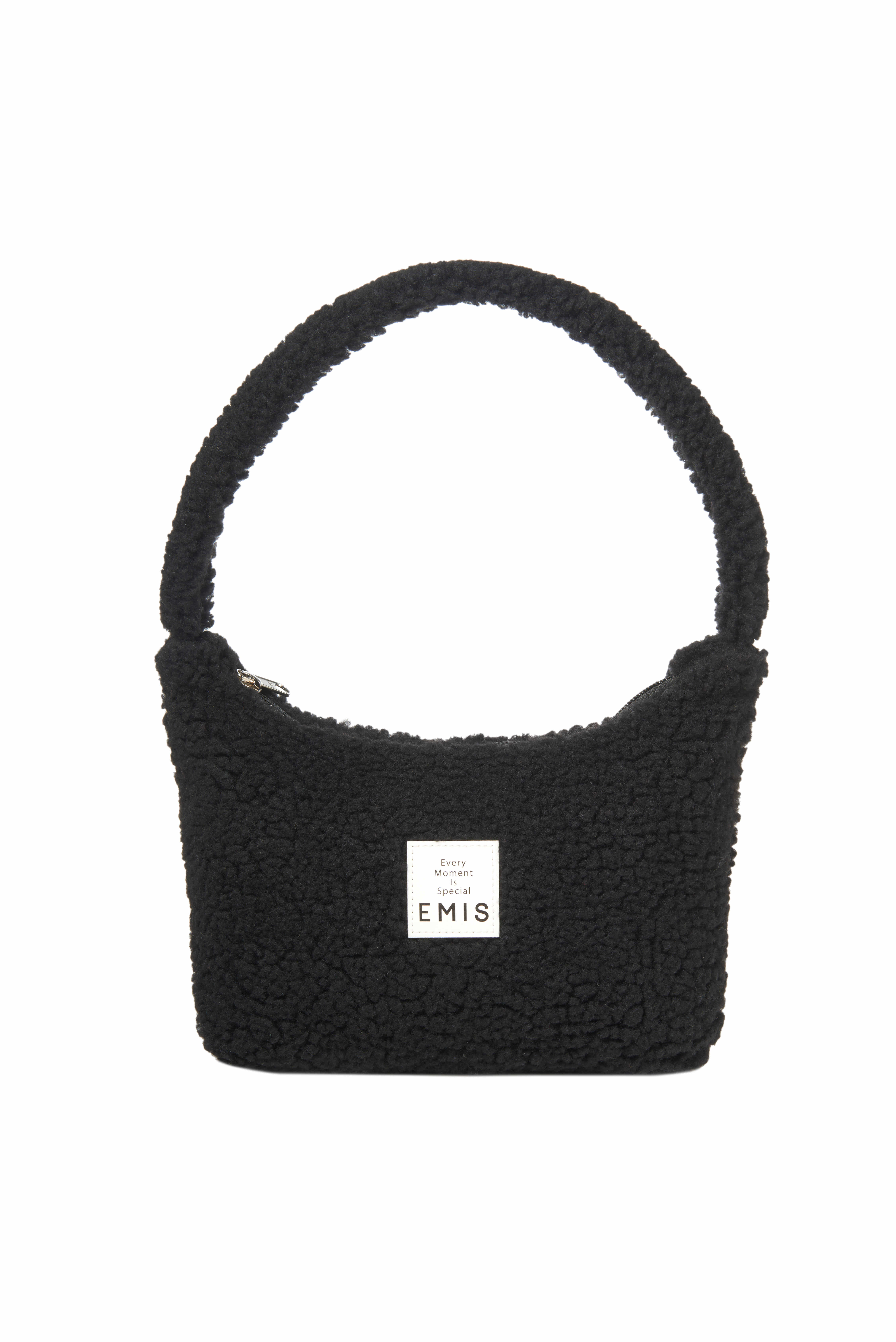 【EMIS】 BOUCLE HOBO BAG : BLACK