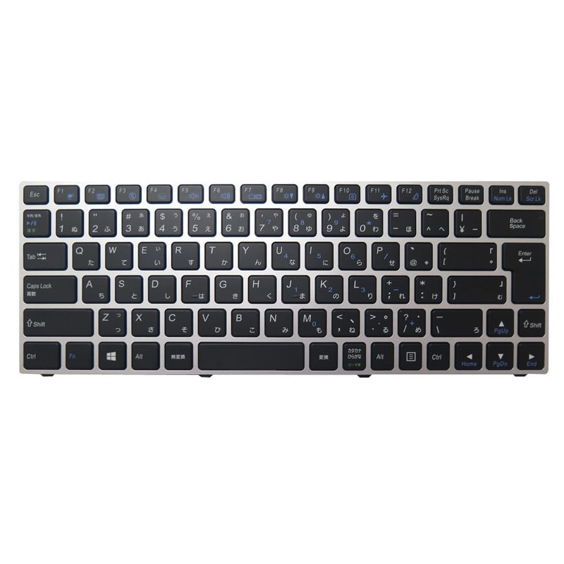 バックライト ノートパソコンキーボード互換 CLEVO N140WU N141ZU N141WU N141CU N230WU N232WU 英語 US シルバーフレーム付き