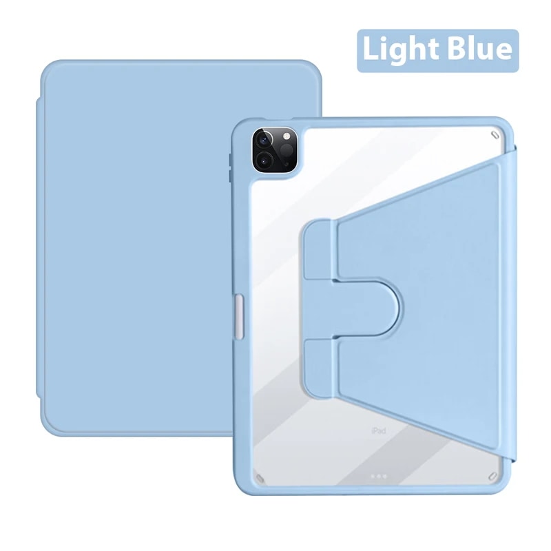 IPad AirPro 2021世代用ケース,12.9 回転シェル,Mini 6 2020 10.2 360世代, Light Blue Pro 12.9 2022
