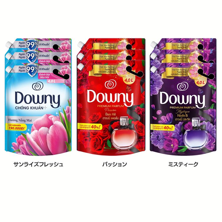 柔軟剤 洗濯用洗剤 【3個セット】アジアンダウニー 4L P&G D メガ割
