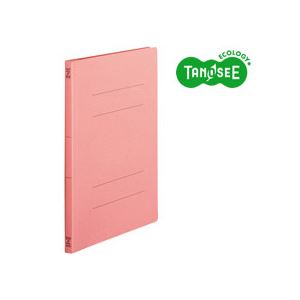 （まとめ）TANOSEE フラットファイル バインダー 2穴 (スタンダードカラー)A4タテ 150枚収容 ピンク 10冊入×20パック