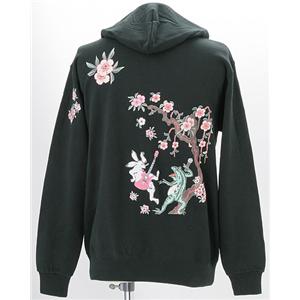 驚愕の10柄 まっちゃん愛用ブランド 語れる立体和柄パーカー 鳥獣ロック M