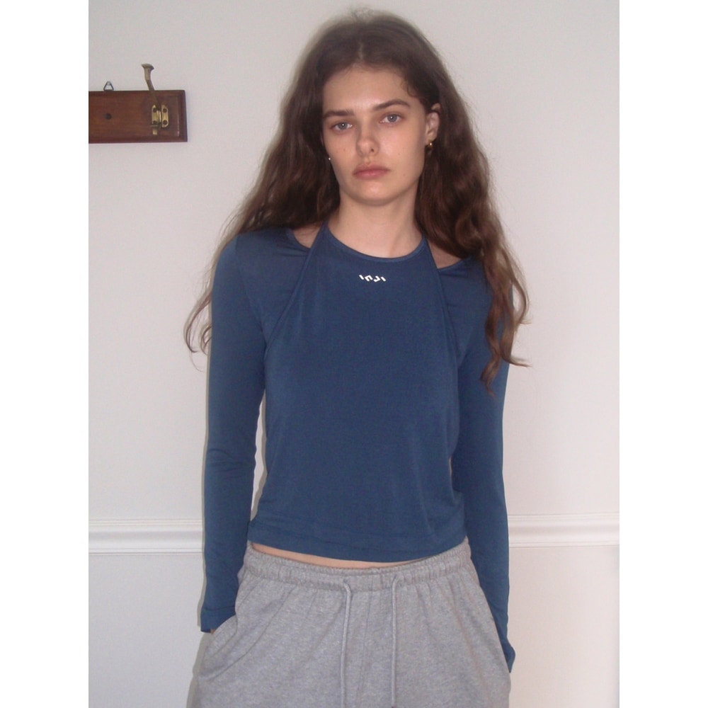 インジアクティブタイアップロングスリーブブルー