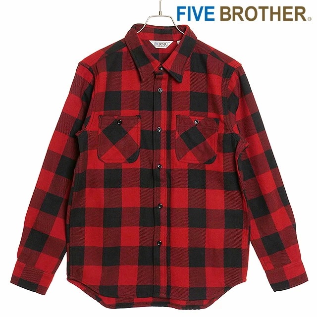 ヘビーフランネル ワークシャツ [152161] HEAVY FLANNEL WORK SHIRTS メンズ トップス 長袖 ネルシャツ アメカジ REDカジュアルシャツ