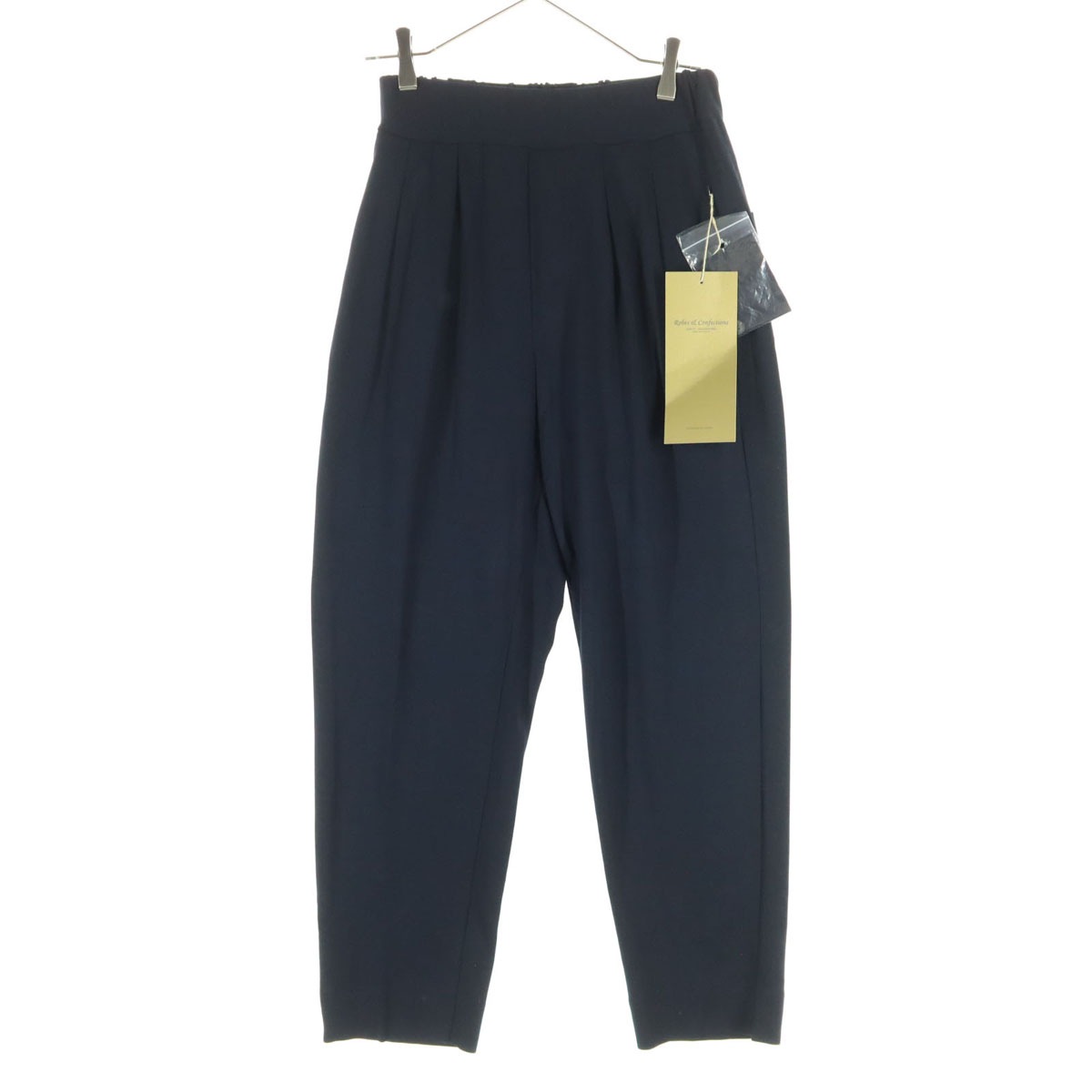 未使用 日本製 ロングパンツ 1 ネイビー レディース 古着