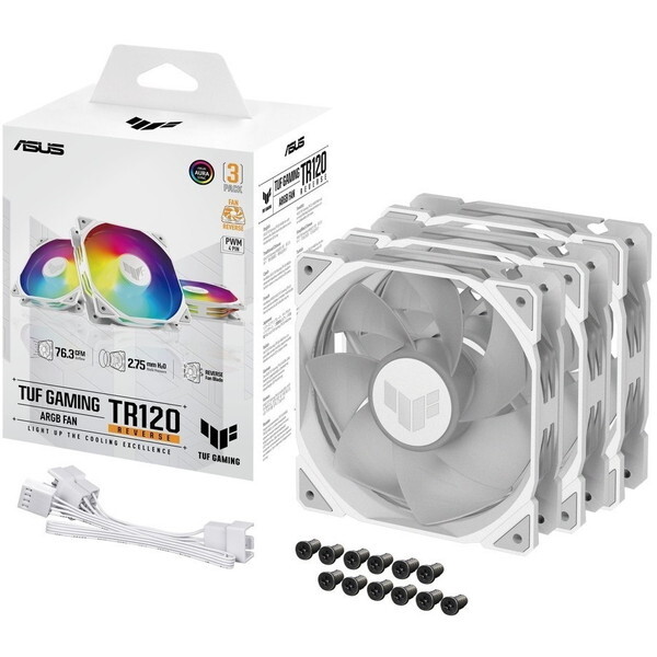 TUFGAMINGTR120FAN ARGB REWHT3IN1 ホワイト ケースファン