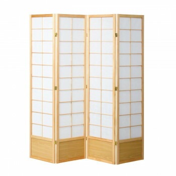 弘益（KOEKI） UTILITY 和風衝立4連 ナチュラル 高さ1800mm JPS1804NA