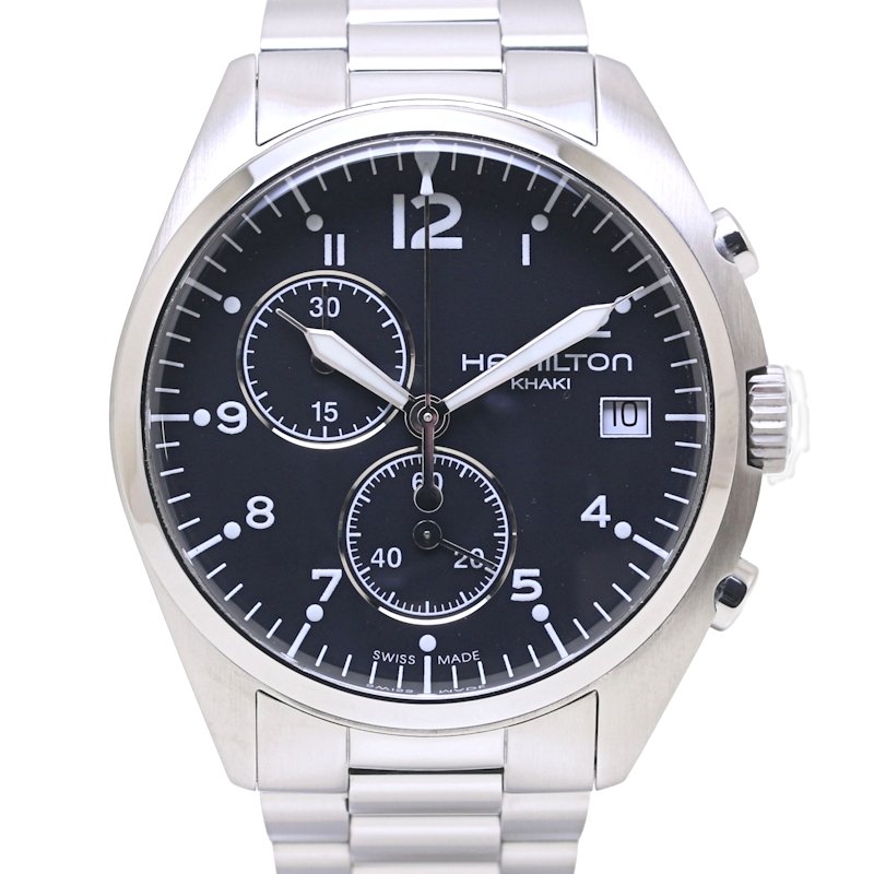 カーキ アビエーション パイロット パイオニア H76512133 H765121【電池交換済】 ステンレススチール メンズ/130417【中古】【腕時計】