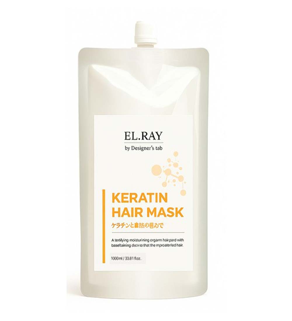 【EL.RAY】ケラチンヘアマスク/詰替え用大容量1000ml/天然成分/サロンでも家庭でも長く使える/シンデレラケア/ヘアマスク/韓国
